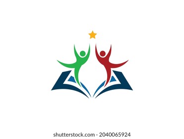 education logo icon design, vector illustration