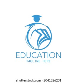 education logo icon design, vector illustration. Flat desaign