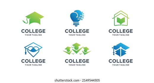 education logo icon design, vector illustration.
