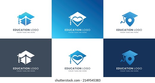 education logo icon design, vector illustration.