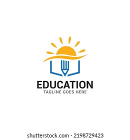 education logo icon design, vector illustration.