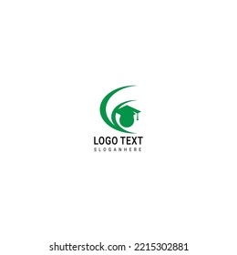 Diseño del icono del logotipo educativo, ilustración vectorial
