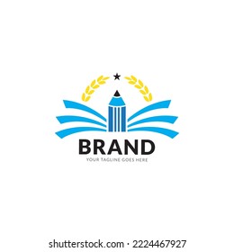 Education logo icon design, vector illustration
