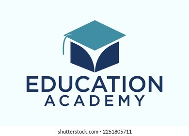 diseño de icono del logotipo educativo, ilustración vectorial