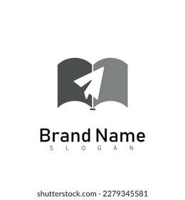 diseño de icono del logotipo educativo, ilustración vectorial