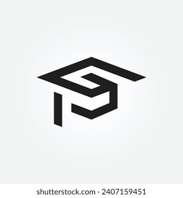 diseño de icono del logotipo educativo, ilustración vectorial