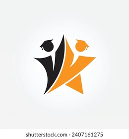 diseño de icono del logotipo educativo, ilustración vectorial
