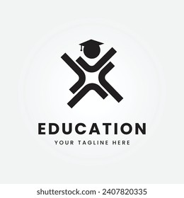 education logo icon design vector illustration