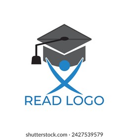 diseño de icono de logotipo de educación, ilustración vectorial