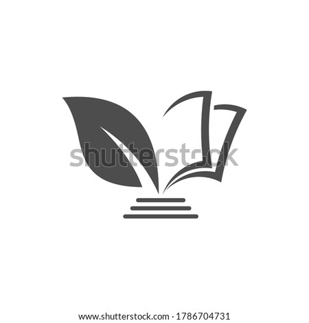 Education logo icon design, vector illustration, Educationwith Leaf Concept design logo.