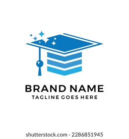 Education logo icon, Graduation cap concept vector template