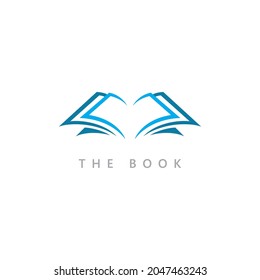 Education logo icon template. open book illustration