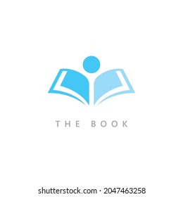Education logo icon template. open book illustration