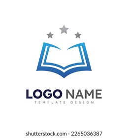 Education logo icon template. open book illustration 