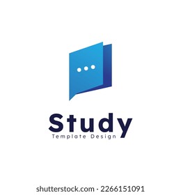 Education logo icon template. open book illustration 