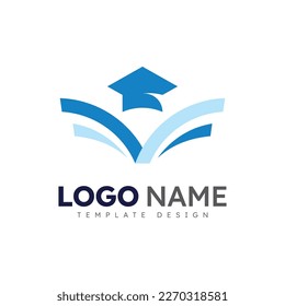 Education logo icon template. open book illustration 