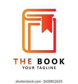 Ilustração de livro aberto de modelo de ícone de logotipo de educação