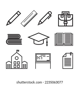 Diseño de la ilustración del vector de la plantilla de logotipo educativo
