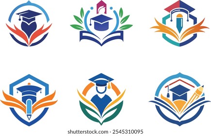 Ilustración de Arte vectorial de icono de logotipo de Educación