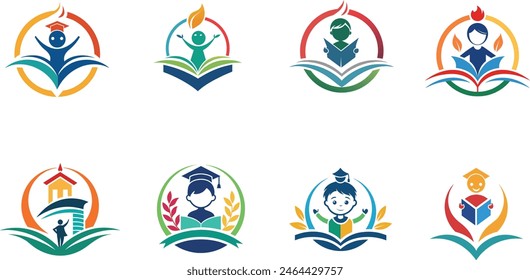 Education logo icon vector illustration