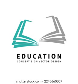 Plantilla vectorial de icono del logotipo educativo.