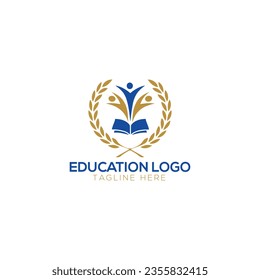 Education logo, Kids logos are reading books and learning
