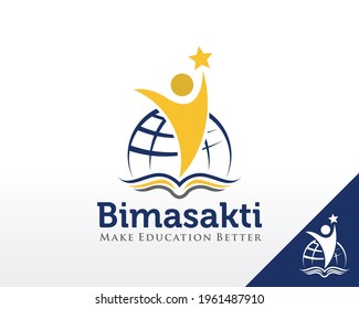 Education Logo. Leadership and Book Logo design Vector