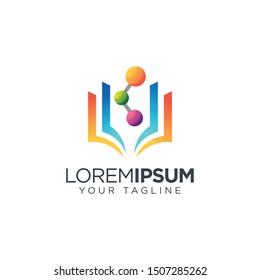 education logo modern. book logo design. school student logo.