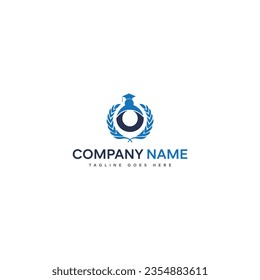 Education logo with O letter hat concept. Graduation logo with O letter vector
