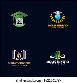 Education Logo on The Dark Background 