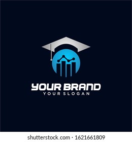 Education Logo on The Dark Background 