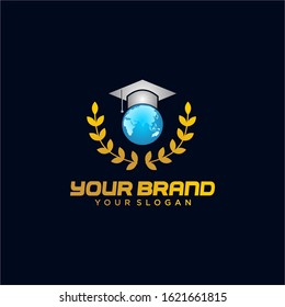 Education Logo on The Dark Background 