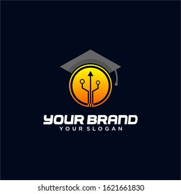Education Logo on The Dark Background 