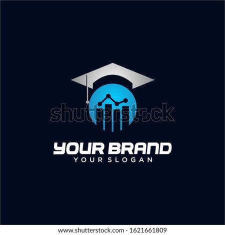 Education Logo on The Dark Background 