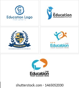 Education Logo With People Book Anchor And Graduation Cap Vector Suitable For Symbol Institution School Teacher Private