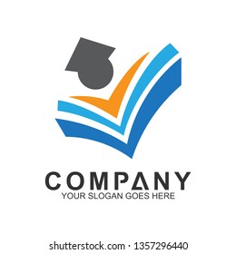education logo, science and knowledge, smart icon, creativity vector logo