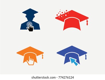 Education Logo Set Template Design Vector, Emblem, Design Concept, Creative Symbol, Icon