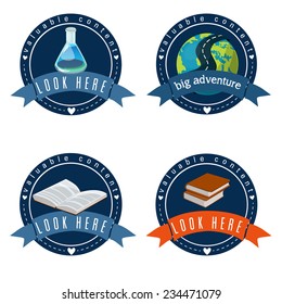 Education logo set.Vector  illustration. Eps 10.