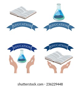 Education logo set.Vector  illustration. Eps 10.