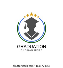 Education Logo, Student Silhouette Education Logo