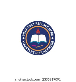 Education logo template. 100% editable vector template.