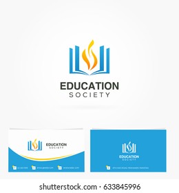 Plantilla de logotipo de educación