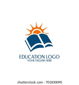 Education Logo Design Template Pencil Book Stock Vector (Royalty Free ...