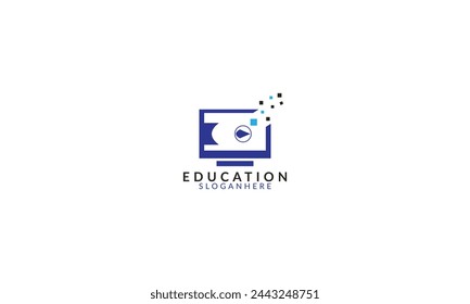 Bildungs-Logo-Vorlage Design-Konzept, Schüler Fortschritt und Erfolg im Lernen.
