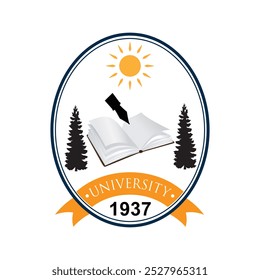 Logotipo de la Educación, Plantilla, concepto de diseño.