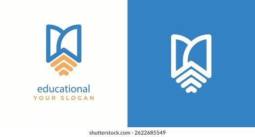 logotipo educação Elemento de design de modelo com conceito moderno.
