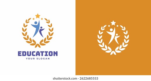 logotipo educação Elemento de design de modelo com conceito moderno.