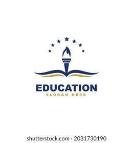 Ilustración del diseño de la plantilla del logotipo de educación Ilustración del vector