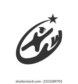 education logo template. Icon Illustration Brand Identity. Isolated and flat illustration. Vector graphic