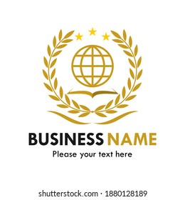 education logo template illustration. suitable for university, academy, college, diploma, school, etc